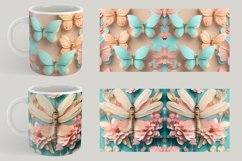3D Butterfly Floral Mug Wrap | Sublimation Coffee Product Image 4