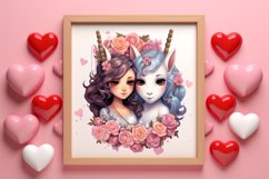 Valentine Animal On Swings Clipart, Valentine Animal Clipart Product Image 3