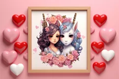 Valentine Animal On Swings Clipart, Valentine Animal Clipart Product Image 3
