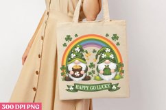 Happy Go Lucky PNG, St Patricks Day Gnome Sublimation PNG Product Image 3