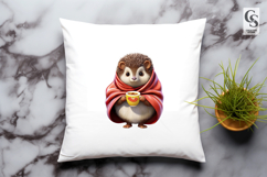 Cozy Animal With Mug Clipart Sublimation PNG Product Image 3