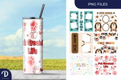 Dog Mom Seamless Sublimation Set for Skinny Tumbler Product Image 1