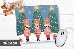 Festive Nutcracker Christmas Scene Mouse Pad PNG Product Image 1