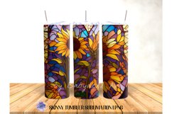 Stained Glass Sunflower20 OZ Tumbler Sublimation Design Product Image 3