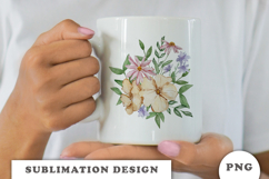 Watercolor Flowers Bouquet png Product Image 3