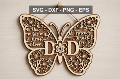 Dad Butterfly SVG, Father’s Day Laser Cut File Product Image 1