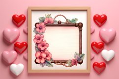 Vintage Valentines Day Flowers Clipart Product Image 3