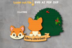 Fox Christmas Ornament SVG laser cut file for Glowforge Product Image 3