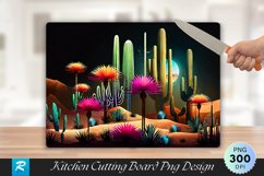 Desert Garden Cutting Board Sublimation Design Product Image 1