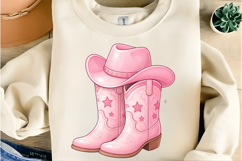 Pink Cowgirl PNG: Western Boots, 'Let's Go Girls' Design Product Image 6