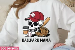 Ballpark Mama PNG, Baseball Mama Sublimation PNG Product Image 1