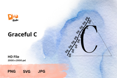 Graceful Monogram - Elegant Floral Letters PNG | SVG | JPG Product Image 1