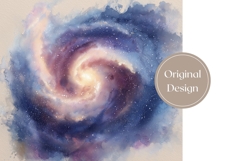 Watercolor Space Tumbler Design, Cosmic Tumbler Template Product Image 3
