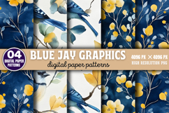 Blue Jay Graphics Patterns Digital Paper Background Bundle P Product Image 4