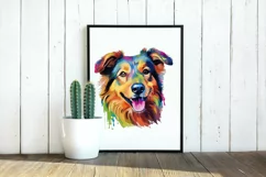 Colorful Dog Face SVG, Colorful Dog Portrait Clipart png Product Image 3