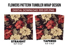 Flower Pattern Tumbler Warp Design Product Image 2
