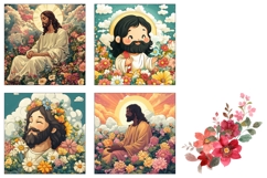 Christian Square Coasters, Jesus Christ Square Coasters Product Image 3