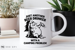 Funny Cat Beer Camping Problem Sublimation PNG Product Image 2