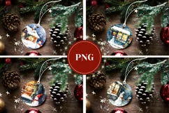 Watercolor Christmas Ornaments, Watercolor Snowman Print Product Image 3