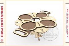 Wine Serving Tray - laser cutting file - Glowforge ready SVG Product Image 3