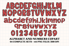 Valentine Alphabet Clip Art, valentines day letters doodle Product Image 3