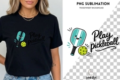 Play Pickleball PNG, Cute Pickleball Paddle Clipart, Funny Product Image 3