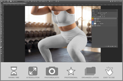 Womens Gym Kit Apparel Mockup Product Image 2