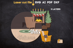 Christmas Welcome SVG laser cut files for Glowforge Product Image 3