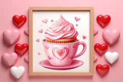 Valentine Coffee Cup Sublimation Clipart Product Image 3