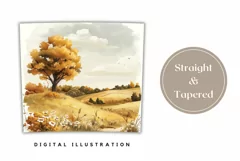 Watercolor Autumn Tumbler Design, Fall Tumbler Sublimation Product Image 3