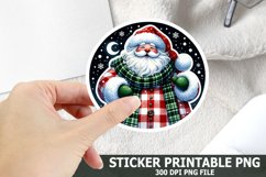 Christmas Santa Sticker| Christmas Sticker PNG Design Product Image 1