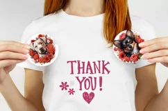 Valentine Dog Car Coaster Designs, Floral Dog Car Coasters Product Image 3