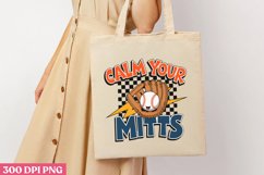 Calm Your Mitts PNG, Baseball Mama Sublimation PNG Product Image 3