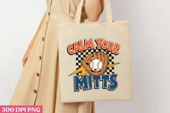 Calm Your Mitts PNG, Baseball Mama Sublimation PNG Product Image 3