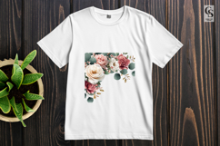 Elegant Rose Floral Frame Clipart Sublimation PNG Product Image 2