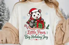 Cute Christmas Opossum PNG Clipart, Little Paws Big Holiday Product Image 5