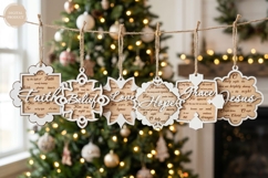 Nativity Snowflake Ornaments SVG Bundle | Christmas | CNC Product Image 3