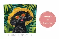 Tropical Tumbler Wrap Design, Poodle Dog Tumbler Design Product Image 3