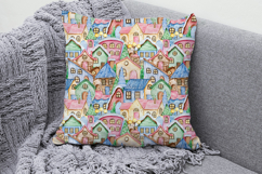 Christmas House Seamless Pattern, Digital Paper Product Image 3