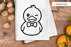 Rubber Duck wearing a Bow Tie SVG Product Image 3