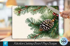 Pine Cone Evergreen Christmas Cutting Board PNG Product Image 1