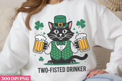 St Patricks Day Cat Sublimation Bundle PNG Product Image 7