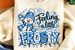 Feeling A Little Frosty PNG, Retro Frosty Christmas PNG Product Image 3
