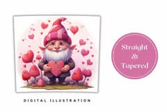 Valentine's Day Tumbler Sublimation, Love Gnome Tumbler PNG Product Image 3