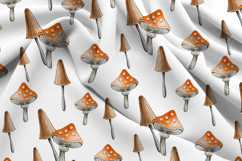 Watercolor Mushroom Seamless Pattern Product Image 3