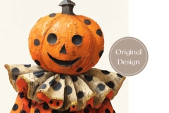 Halloween Pumpkin Head Tumbler Wrap, Halloween Tumbler Product Image 3
