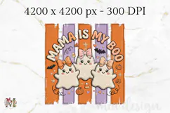 Mama Is My Boo PNG, Cute Ghosts Halloween Sublimation Product Image 2