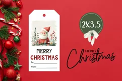 Cartoon Santa Claus Gift Tags, Christmas Gift Tag Printable Product Image 3
