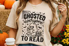 Ghosted Everyone To Read Svg, Ghost Reading Svg, Books Svg. Product Image 4