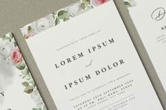 beautiful wedding card invitation set with roses flower Product Image 3